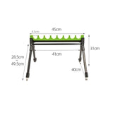 Maxbell Fishing Rod Rack Save Space Practical Display Stand for Garage Vehicle Truck 8holes 45x40x31cm