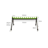 Maxbell Fishing Rod Rack Save Space Practical Display Stand for Garage Vehicle Truck 12holes 64.5x40x31cm