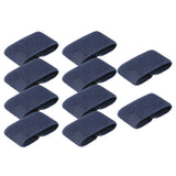 Maxbell 10x Elastic Belt Keepers Strap Retainer Band for Pants Belt Nylon Belt Loops Dark Blue