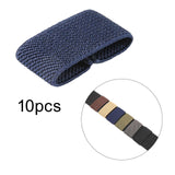 Maxbell 10x Elastic Belt Keepers Strap Retainer Band for Pants Belt Nylon Belt Loops Dark Blue