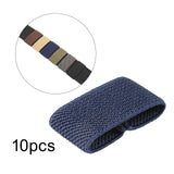 Maxbell 10x Elastic Belt Keepers Strap Retainer Band for Pants Belt Nylon Belt Loops Dark Blue