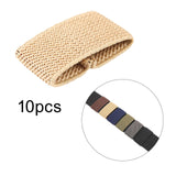 Maxbell 10x Elastic Belt Keepers Strap Retainer Band for Pants Belt Nylon Belt Loops Khaki