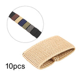 Maxbell 10x Elastic Belt Keepers Strap Retainer Band for Pants Belt Nylon Belt Loops Khaki