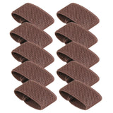 Maxbell 10x Elastic Belt Keepers Strap Retainer Band for Pants Belt Nylon Belt Loops Coffee