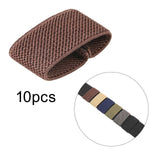 Maxbell 10x Elastic Belt Keepers Strap Retainer Band for Pants Belt Nylon Belt Loops Coffee