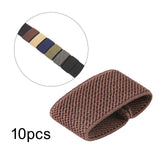 Maxbell 10x Elastic Belt Keepers Strap Retainer Band for Pants Belt Nylon Belt Loops Coffee
