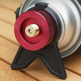 Maxbell Camping Gas Stove Adapter Gas Refill Adapter for Garden Backpacking Cookware red