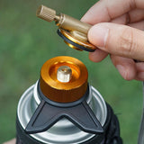 Maxbell Camping Gas Stove Adapter Gas Refill Adapter for Garden Backpacking Cookware yellow