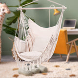 Maxbell Maxbell Hammock Chair Portable Sturdy for Outdoor Indoor for Balcony Garden Backyard Beige