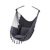 Maxbell Hammock Chair Portable Sturdy for Outdoor Indoor for Balcony Garden Backyard Dark Grey