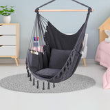 Maxbell Hammock Chair Portable Sturdy for Outdoor Indoor for Balcony Garden Backyard Dark Grey