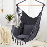 Maxbell Hammock Chair Portable Sturdy for Outdoor Indoor for Balcony Garden Backyard Dark Grey