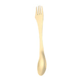 Maxbell 3 in 1 Spork Fork Spoon Knife Camping Utensil for Backpacking Picnic Kitchen Gold