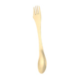Maxbell 3 in 1 Spork Fork Spoon Knife Camping Utensil for Backpacking Picnic Kitchen Gold