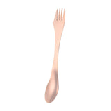 Maxbell 3 in 1 Spork Fork Spoon Knife Camping Utensil for Backpacking Picnic Kitchen Rose Gold