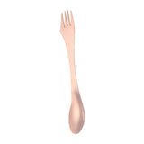 Maxbell 3 in 1 Spork Fork Spoon Knife Camping Utensil for Backpacking Picnic Kitchen Rose Gold
