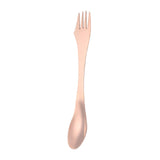 Maxbell 3 in 1 Spork Fork Spoon Knife Camping Utensil for Backpacking Picnic Kitchen Rose Gold