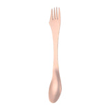 Maxbell 3 in 1 Spork Fork Spoon Knife Camping Utensil for Backpacking Picnic Kitchen Rose Gold