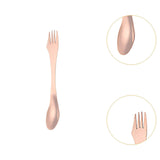 Maxbell 3 in 1 Spork Fork Spoon Knife Camping Utensil for Backpacking Picnic Kitchen Rose Gold