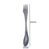 Maxbell 3 in 1 Spork Fork Spoon Knife Camping Utensil for Backpacking Picnic Kitchen Black