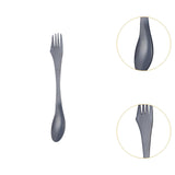 Maxbell 3 in 1 Spork Fork Spoon Knife Camping Utensil for Backpacking Picnic Kitchen Black
