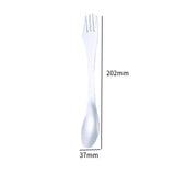 Maxbell 3 in 1 Spork Fork Spoon Knife Camping Utensil for Backpacking Picnic Kitchen Silver