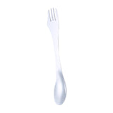 Maxbell 3 in 1 Spork Fork Spoon Knife Camping Utensil for Backpacking Picnic Kitchen Silver