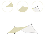 Maxbell Camping Tarp Sun Protection Awning Shelter for Backpacking Garden Picnic Khaki