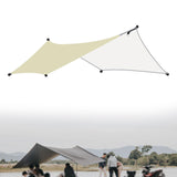 Maxbell Camping Tarp Sun Protection Awning Shelter for Backpacking Garden Picnic Khaki