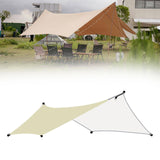 Maxbell Camping Tarp Sun Protection Awning Shelter for Backpacking Garden Picnic Khaki