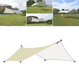 Maxbell Camping Tarp Sun Protection Awning Shelter for Backpacking Garden Picnic Khaki