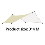 Maxbell Camping Tarp Sun Protection Awning Shelter for Backpacking Garden Picnic Khaki