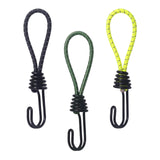 10Pcs Bungee Cord with Hook Portable for Camping Accessories Tarpaulin Tarps Black