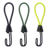 10Pcs Bungee Cord with Hook Portable for Camping Accessories Tarpaulin Tarps Black