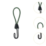 Maxbell 10Pcs Bungee Cord with Hook Portable for Camping Accessories Tarpaulin Tarps Green