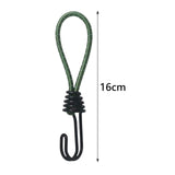 Maxbell 10Pcs Bungee Cord with Hook Portable for Camping Accessories Tarpaulin Tarps Green