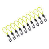 Maxbell 10Pcs Bungee Cord with Hook Portable for Camping Accessories Tarpaulin Tarps Yellow