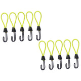 Maxbell 10Pcs Bungee Cord with Hook Portable for Camping Accessories Tarpaulin Tarps Yellow