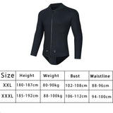 Maxbell Wetsuit Top Men Long Sleeve Women Swimsuit for Surfing Underwater Snorkeling XXL