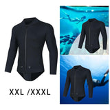 Maxbell Wetsuit Top Men Long Sleeve Women Swimsuit for Surfing Underwater Snorkeling XXL
