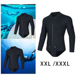 Maxbell Wetsuit Top Men Long Sleeve Women Swimsuit for Surfing Underwater Snorkeling XXL