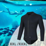 Maxbell Wetsuit Top Men Long Sleeve Women Swimsuit for Surfing Underwater Snorkeling XXL