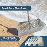 Maxbell Sand Fleas Rake for Beach Heavy Duty Beach Sand Rake Steel Sand Sifter