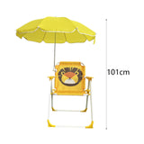 Maxbell Kids Camping Chair with Umbrella Beach Chair for Travel Camping Picnic yellow