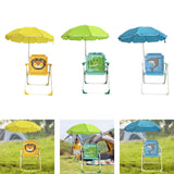 Maxbell Kids Camping Chair with Umbrella Beach Chair for Travel Camping Picnic yellow