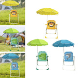 Maxbell Kids Camping Chair with Umbrella Beach Chair for Travel Camping Picnic yellow