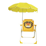 Maxbell Kids Camping Chair with Umbrella Beach Chair for Travel Camping Picnic yellow