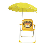 Maxbell Kids Camping Chair with Umbrella Beach Chair for Travel Camping Picnic yellow