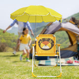 Maxbell Kids Camping Chair with Umbrella Beach Chair for Travel Camping Picnic yellow