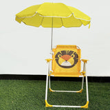 Maxbell Kids Camping Chair with Umbrella Beach Chair for Travel Camping Picnic yellow